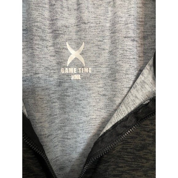 Game Time XXL Mens Full‎ Zip Jacket Gray Mock Neck Long Sleeve Athletic - Picture 2 of 3